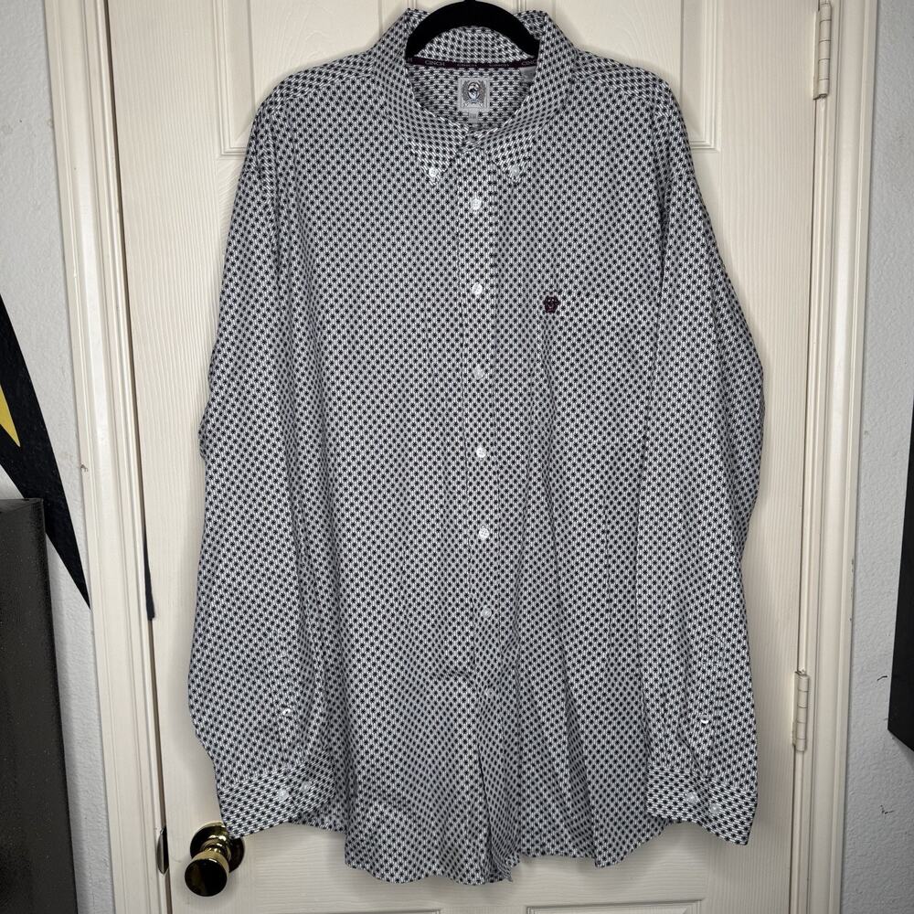 Cinch Shirt Mens XXL Gray/Purple Geometric Western Button Up Long Sleeve Cowboy